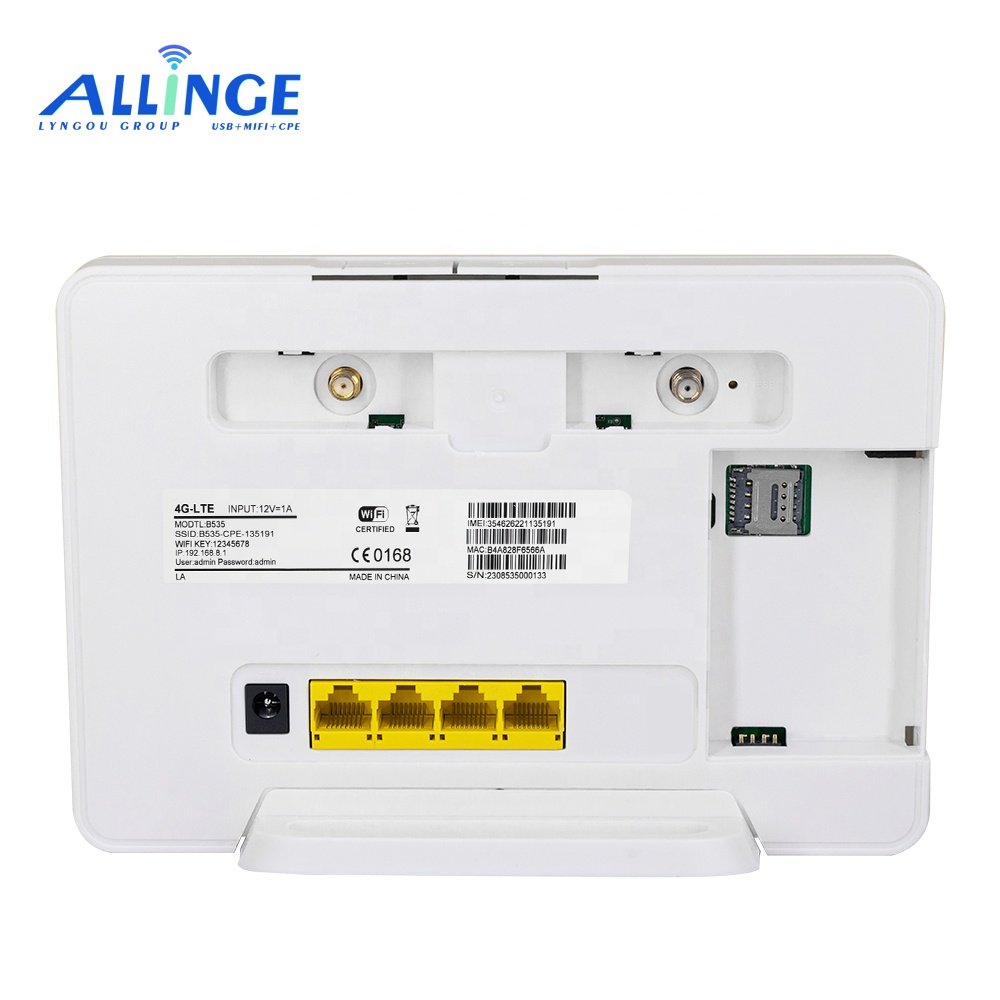 ALLINGE YED114 Wifi 4g Router with SIM Card Lte Wifi Wireless Router 4WAN 1LAN
